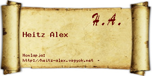 Heitz Alex névjegykártya